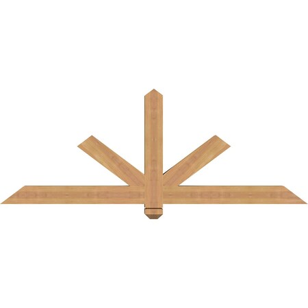 Ekena Millwork Kennewick Timber Gable Bracket, Western Red Cedar, 60"W x 22"H x 3 1/2"D x 3 1/2"F, 9/12 Pitch GBW060X22X0404KEN00SWR